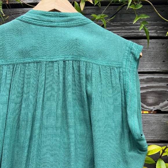 Isabel Marant Etoile - Green Sleeveless top w/laced detail Size 40/L - Picture 5 of 5